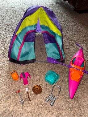Barbie/Stacie Camping & Kayak Adventure Set - No Doll